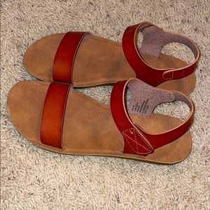 Brown open toed sandals